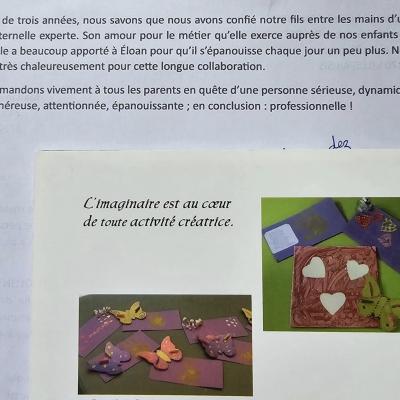 lettre de recommandation assistante maternelle Villeparisis